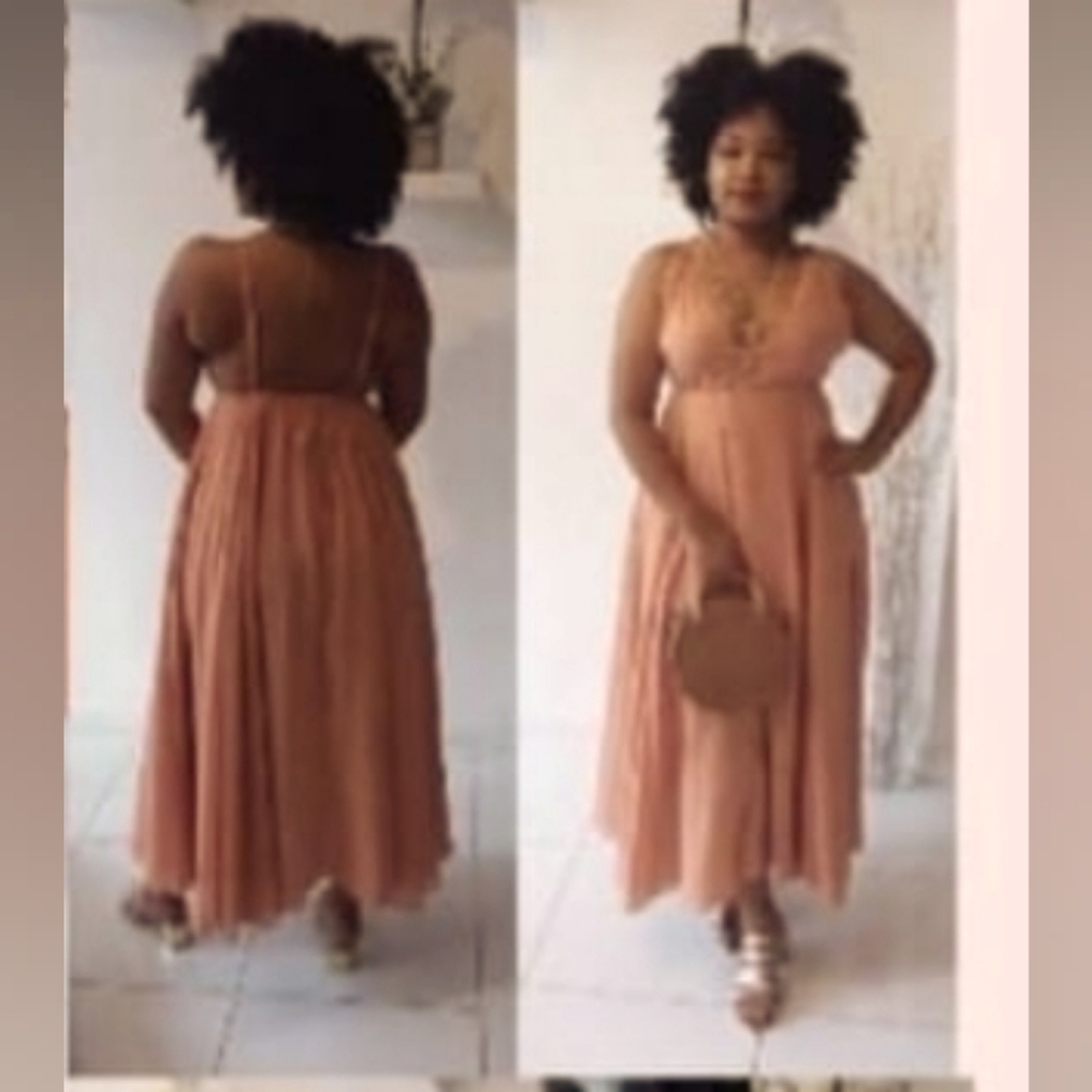 Peach dress